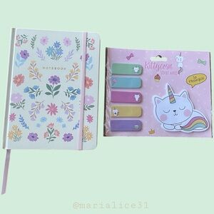 Kittycorn Sticky Notes (150) + Notebook (120 sheets) NWT